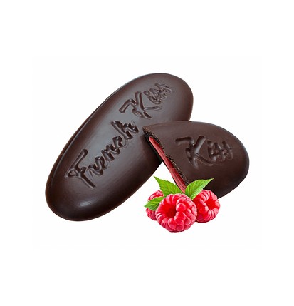 Le French Kiss- 20 Baisers chocolat noir au coeur coulant framboise Maison Guinguet- 140g