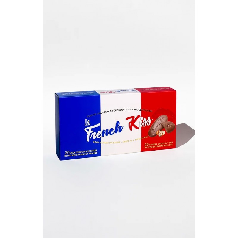 Le French Kiss- 20 Baisers chocolat au lait au coeur praliné noisette- Maison Guinguet- 140g