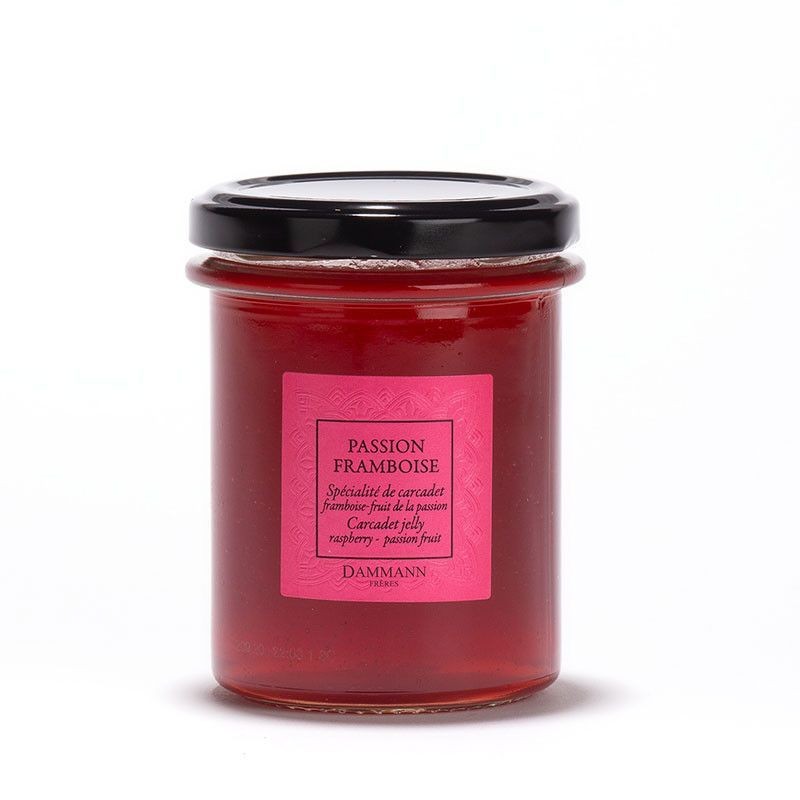 Gelée d'infusion Carcadet Passion Framboise - Dammann Frères pot de 235 g