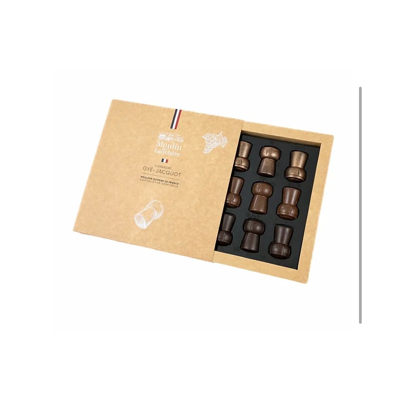 Coffret de 12 demi bouchons Praliné- Le Moulin de la Lauchère- 190g