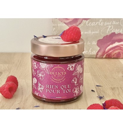 "Rien que pour toi"  Confiture Framboise Violette 230g O'Délices de Lucas