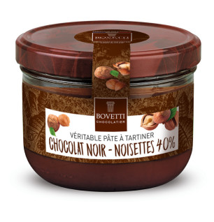 Pâte à tartiner Chocolat Noir - Noisettes 40% Bovetti
