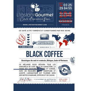 Café Black Coffee 50% Arabica 50% Robusta