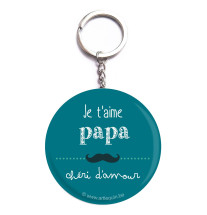 Porte-clé décapsuleur "Je t'aime papa chéri d'amour"