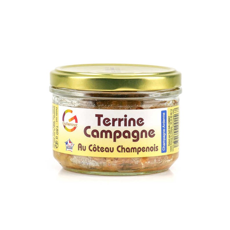 Terrine de Campagne au Côteau Champenois- Maison Guilleminot-180g