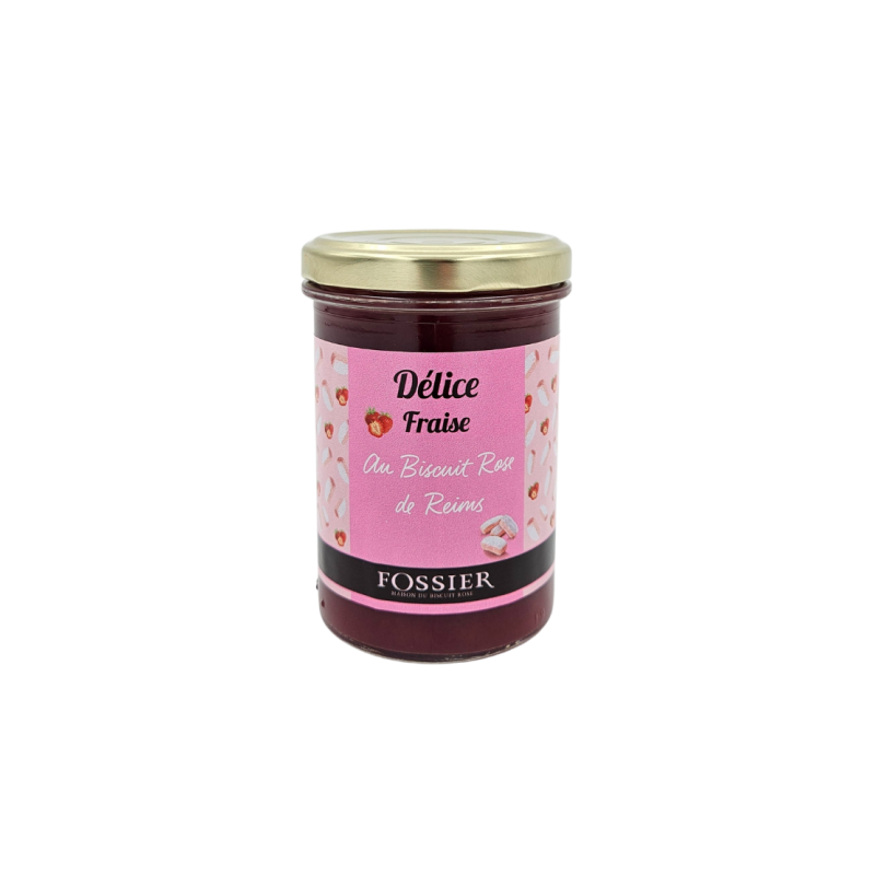 Délice Fraise au biscuit rose de Reims- FOSSIER- 250g