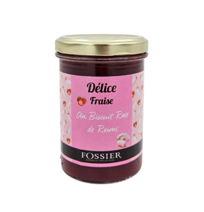 Délice Fraise au biscuit rose de Reims- FOSSIER- 250g