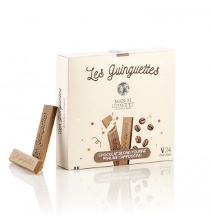 LES GUINGUETTES Chocolat blond fourrées praliné cappuccino - 180g Maison Guinguet