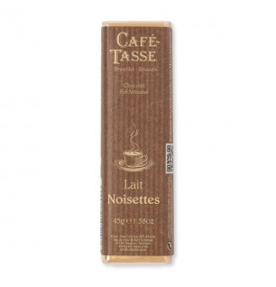 Barre de chocolat au Lait & Noisettes- Café Tasse- 45g