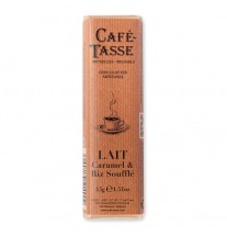 Barre de chocolat au Lait Caramel & Riz soufflé -Café Tasse- 45g