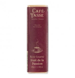 Barre de chocolat Noir fourré fruit de la Passion -Café Tasse- 45g